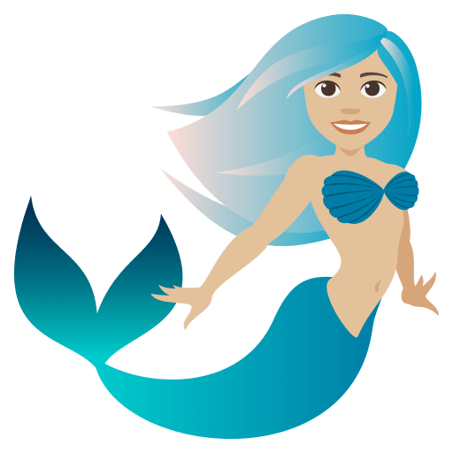 Sereia: Tom de Pele Médio-Claro