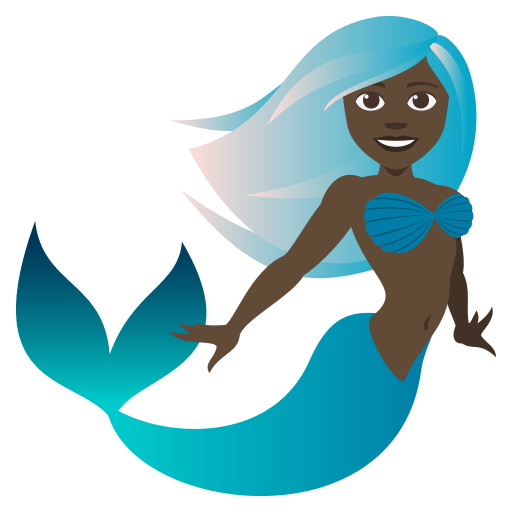 Pessoa Sereia: Tom de Pele Escuro