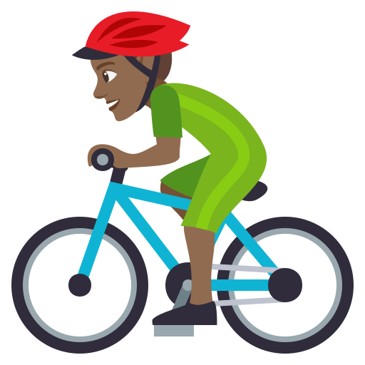 Ciclista: Tom de Pele Médio-Escuro