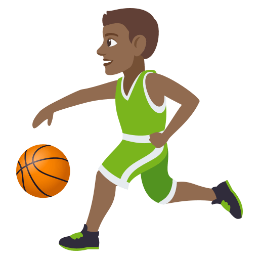 Pessoa Jogando Basquete: Tom de Pele Médio-Escuro