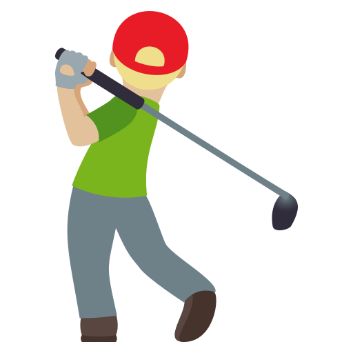Golfista: Tom de Pele Médio-Claro