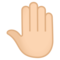 Höjd handrygg: Ljus Hudton