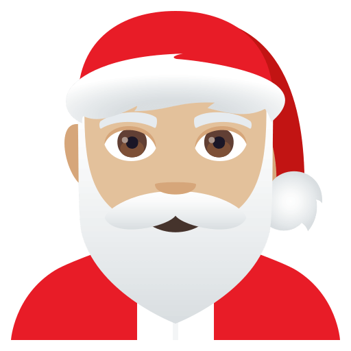 Papai Noel: Tom de Pele Médio-Claro
