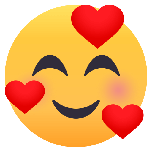 Rosto Sorridente Com Corações