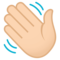 Vinkande hand: Ljus Hudton