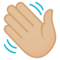 Vinkande hand: Mellanljus Hudton