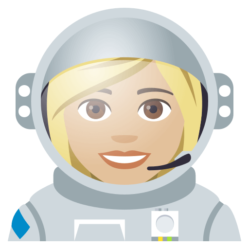 Astronauta Mulher: Tom de Pele Médio-Claro