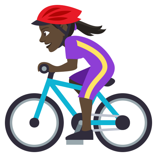 Mulher Ciclista: Tom de Pele Escuro
