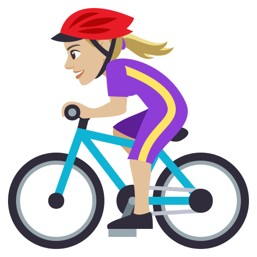 Mulher Ciclista: Tom de Pele Médio-Claro