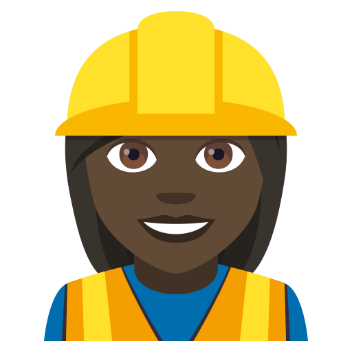 Operária Da Construção: Tom de Pele Escuro
