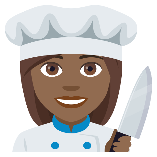 Cozinheira: Tom de Pele Médio-Escuro