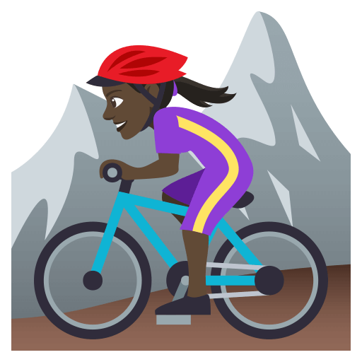 Mulher Fazendo Mountain Bike: Tom de Pele Escuro