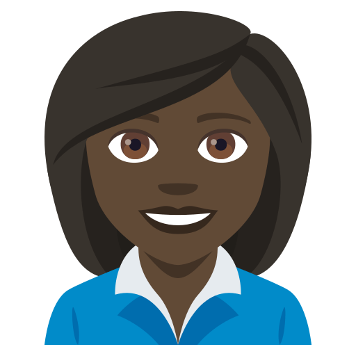 Funcionária De Escritório: Tom de Pele Escuro