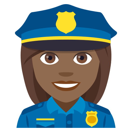 Policial Mulher: Tom de Pele Médio-Escuro