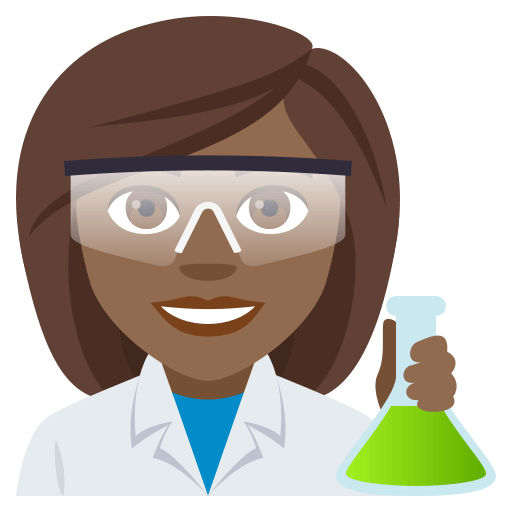 Cientista Mulher: Tom de Pele Médio-Escuro