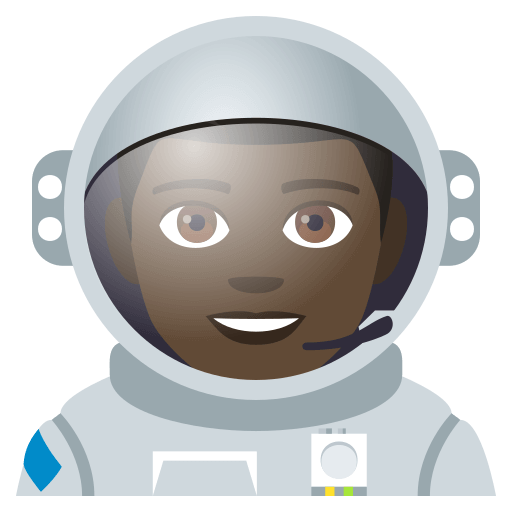 Mężczyzna astronauta: Ciemny Odcień Skóry