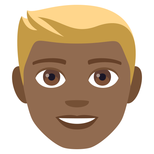 Mężczyzna: Średnio Ciemny Odcień Skóry, Blond Włosy