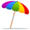 Parasol plażowy wbity w ziemię