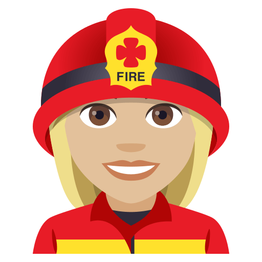Kobieta strażak: Średnio Jasny Odcień Skóry
