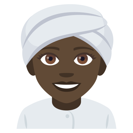 Kobieta w turbanie: Ciemny Odcień Skóry