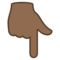 Nach Unten Weisender Zeigefinger: Mitteldunkle Hautfarbe