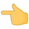 Nach Links Weisender Zeigefinger