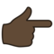 Nach Rechts Weisender Zeigefinger: Dunkle Hautfarbe