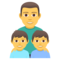 Familie: Mann, Junge, Junge