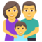 Familie: Mann, Frau, Junge