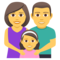 Familie: Mann, Frau, Mädchen