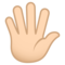 Hand Mit Gespreizten Fingern: Helle Hautfarbe