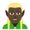 Männlicher Elf: Dunkle Hautfarbe