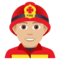 Feuerwehrmann: Mittelhelle Hautfarbe