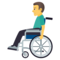 Mann In Manuellem Rollstuhl