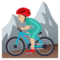 Mountainbiker: Mittelhelle Hautfarbe