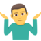 Schulterzuckender Mann