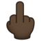 Mittelfinger: Dunkle Hautfarbe
