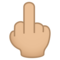 Mittelfinger: Mittelhelle Hautfarbe