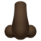 Nase: Dunkle Hautfarbe