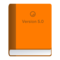 Orangefarbenes Buch