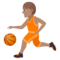 Person Mit Ball: Mittlere Hautfarbe