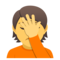 Sich An Den Kopf Fassende Person