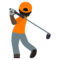 Golfer(In): Dunkle Hautfarbe