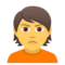 Schmollende Person