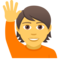 Person Mit Erhobenem Arm