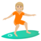 Surfer(In): Mittelhelle Hautfarbe