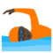 Schwimmer(In): Dunkle Hautfarbe