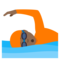 Schwimmer(In): Mitteldunkle Hautfarbe