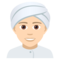 Person Mit Turban: Helle Hautfarbe