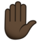 Erhobene Hand: Dunkle Hautfarbe